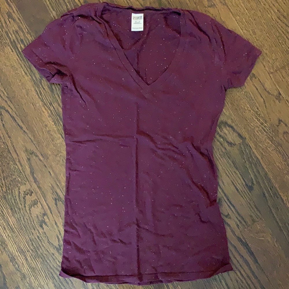 Burgundy pink tee shirt